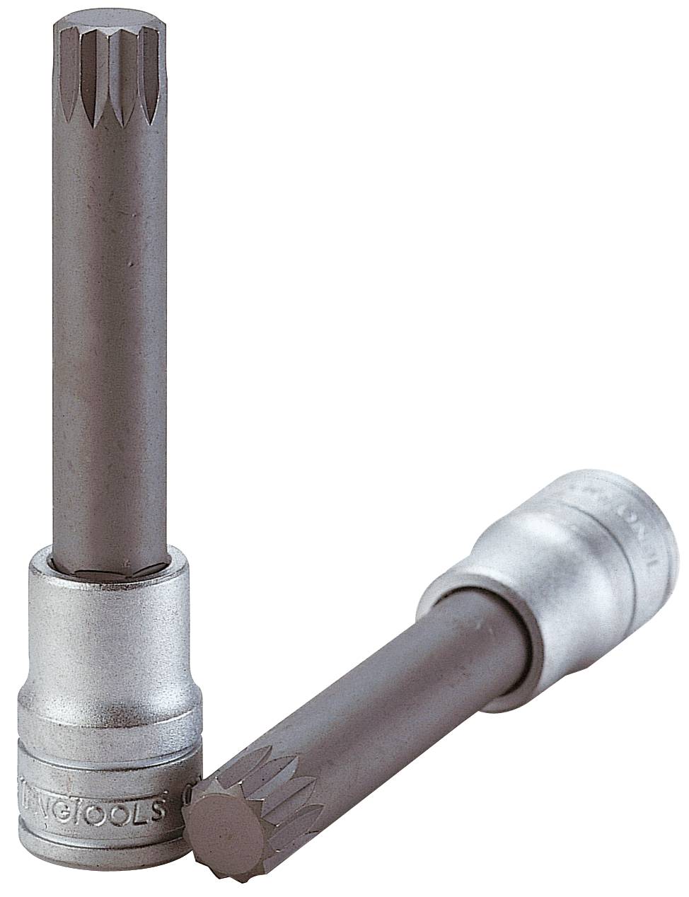 Lång tolvtands bitshylsa med 1/2" fyrkantsfäste. Teng Tools M122805-C / M122816-C – bild 1