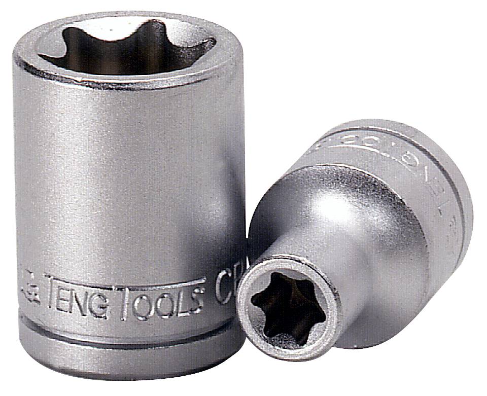 TX-hylsa. Med 1/2" fyrkantsfäste. Teng Tools M120710-C / M120724-C – bild 1