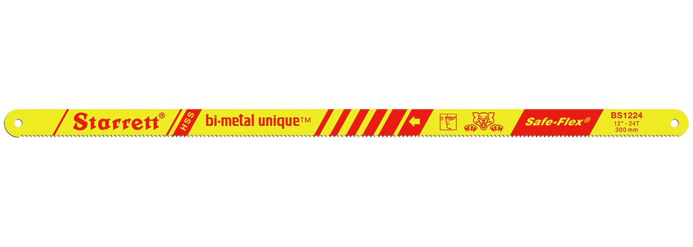 Bågfilsblad av Bi-Metall. Starrett Bi Metal Unique Safe Flex