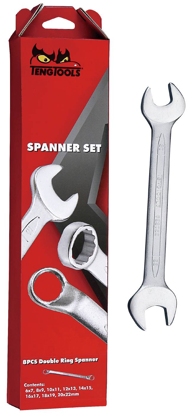 Fasta skruvnycklar i sats Teng Tools 6208 / 6211