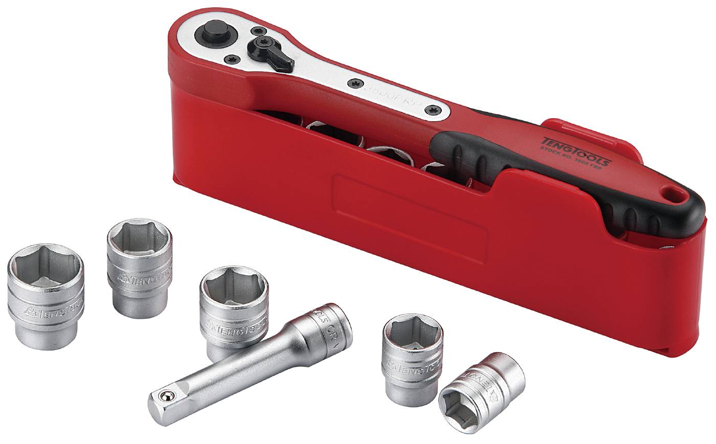 Hylsnyckelsats med 3/8'' fyrkantsfäste Teng Tools M3812N1 – bild 2
