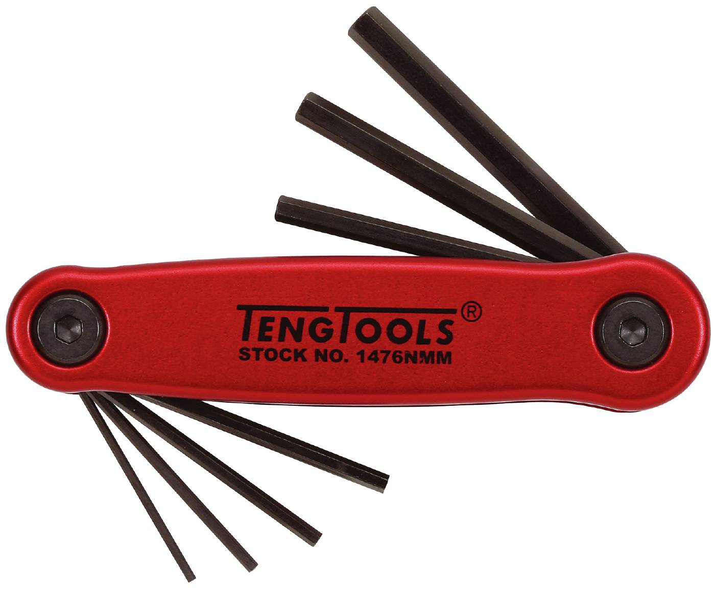 Sexkantnycklar i sats Teng Tools 1476NMM / 1476NAF