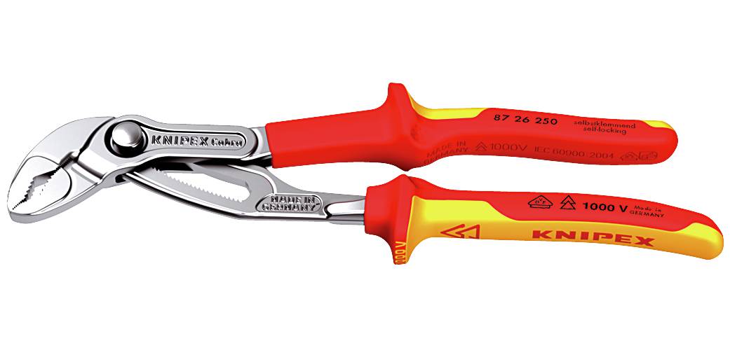 Motortång - isolerad 1000 V. Knipex 87 26 250