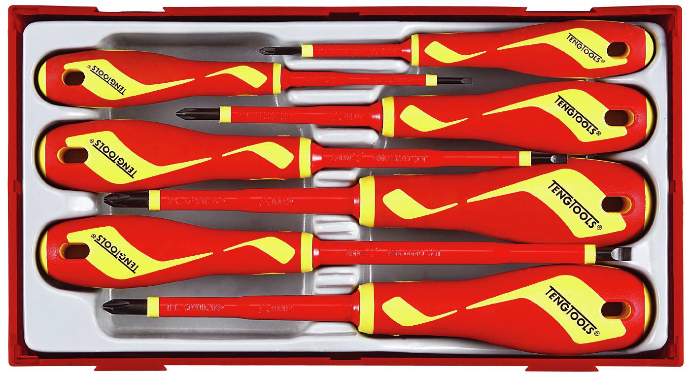 7 delars Skruvmejselsats för 1000 V Teng Tools TTV907N – bild 2