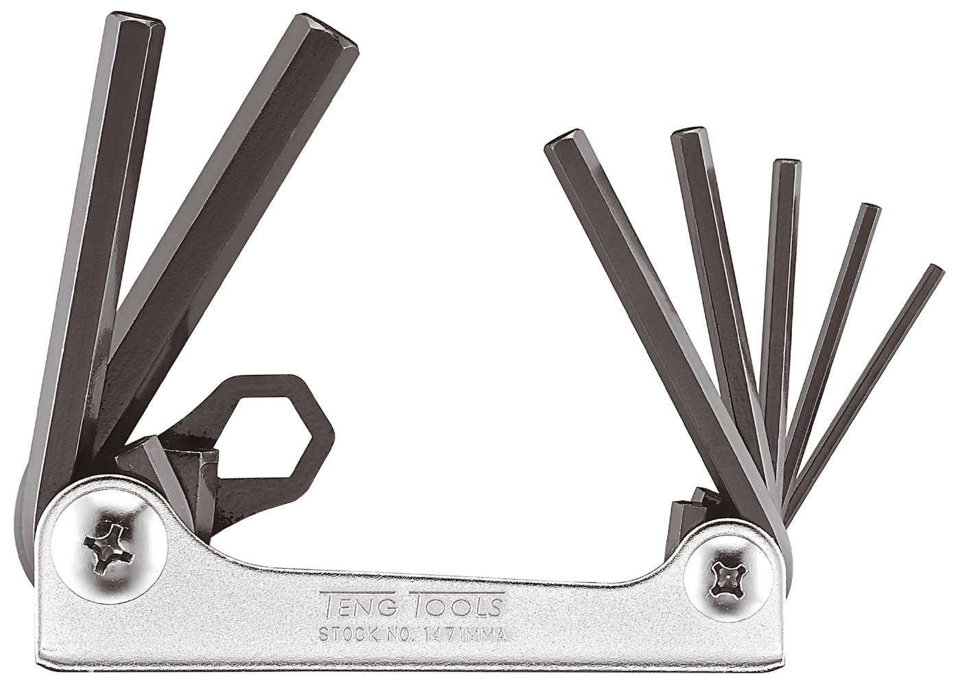 Sexkantnycklar i sats Teng Tools 1471MM - 1471MMA