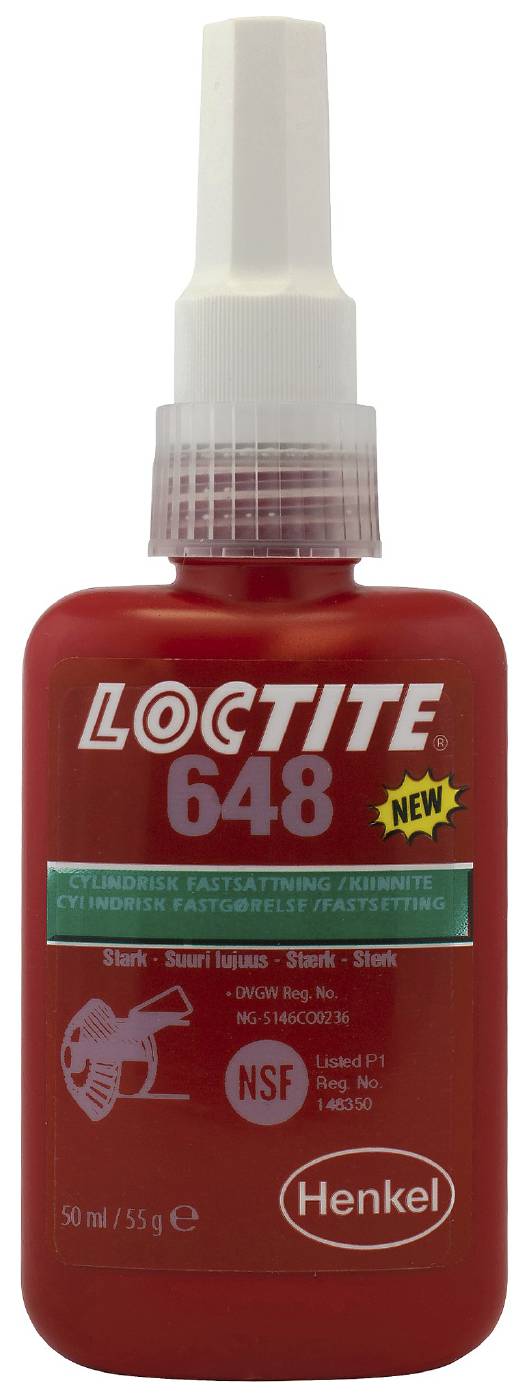 Cylindrisk fastsättning , höghållfast Loctite 648 – bild 2