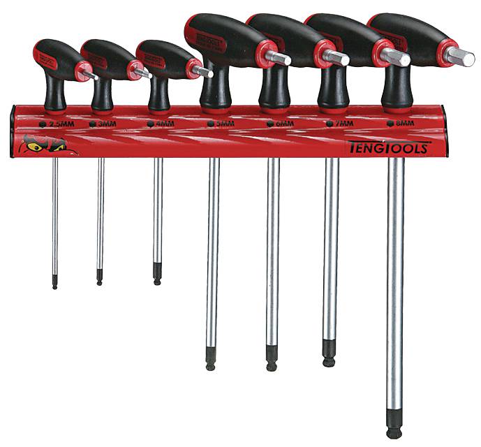 Sexkantnyckelsats med väggställ Teng Tools WRHEX07 / WRHEX07AF – bild 2