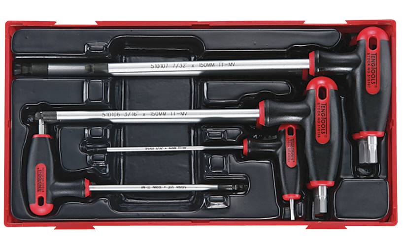 7 st Sexkantnycklar i sats Teng Tools TTHEX7 / TTHEX7AF