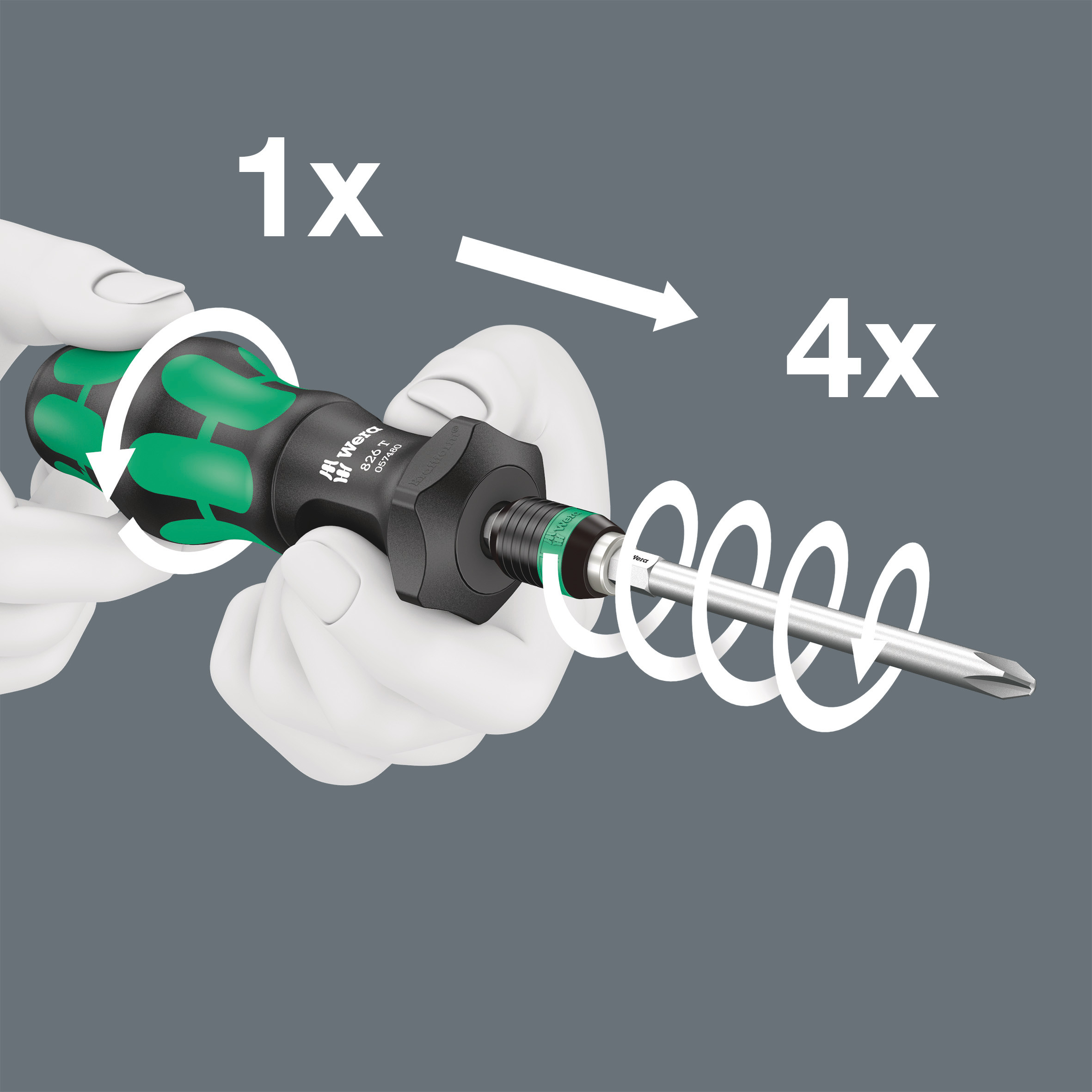 Bitsskruvmejsel 826 T Kraftform Turbo Wera – bild 2