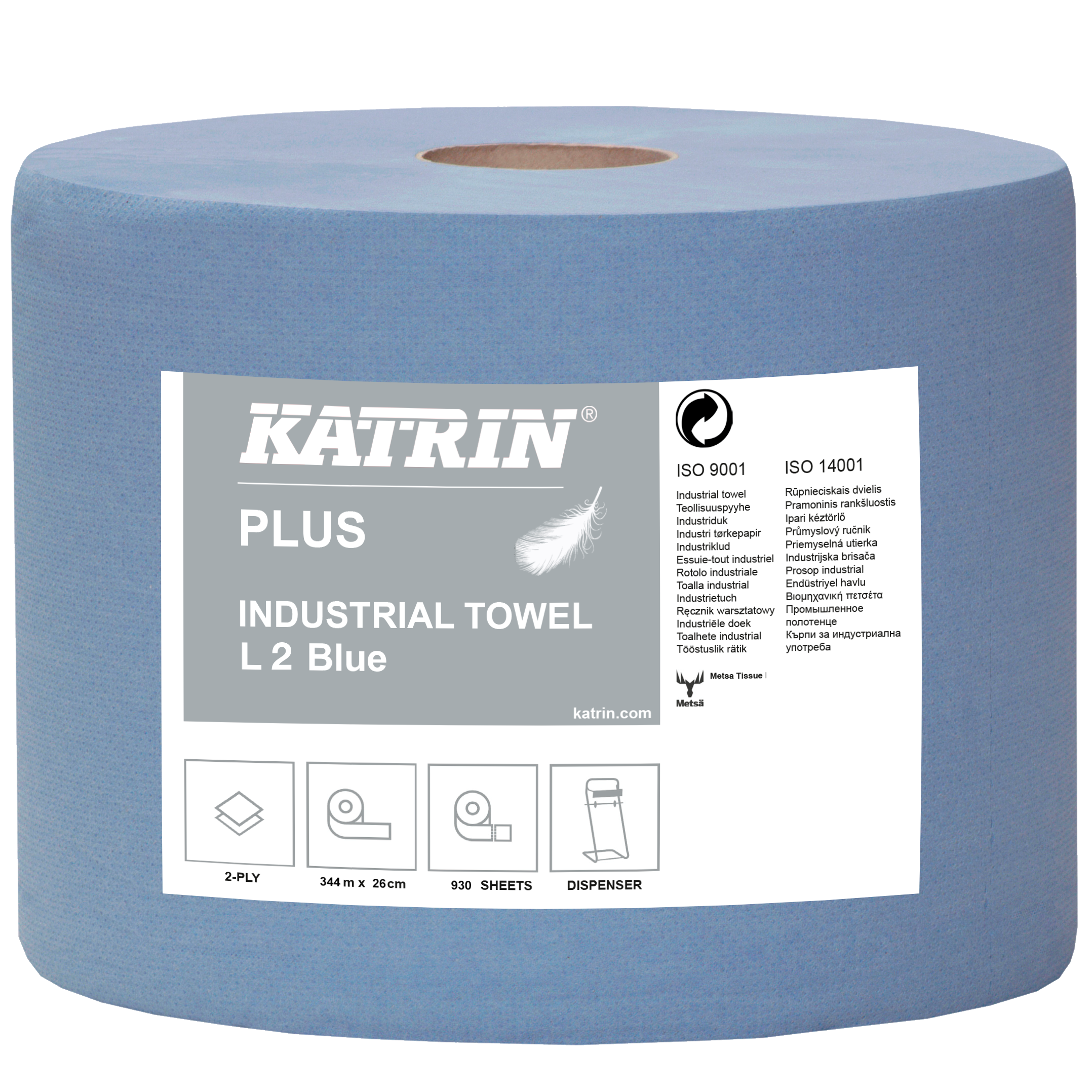 Torkpapper Katrin Plus L 2 blå – bild 3