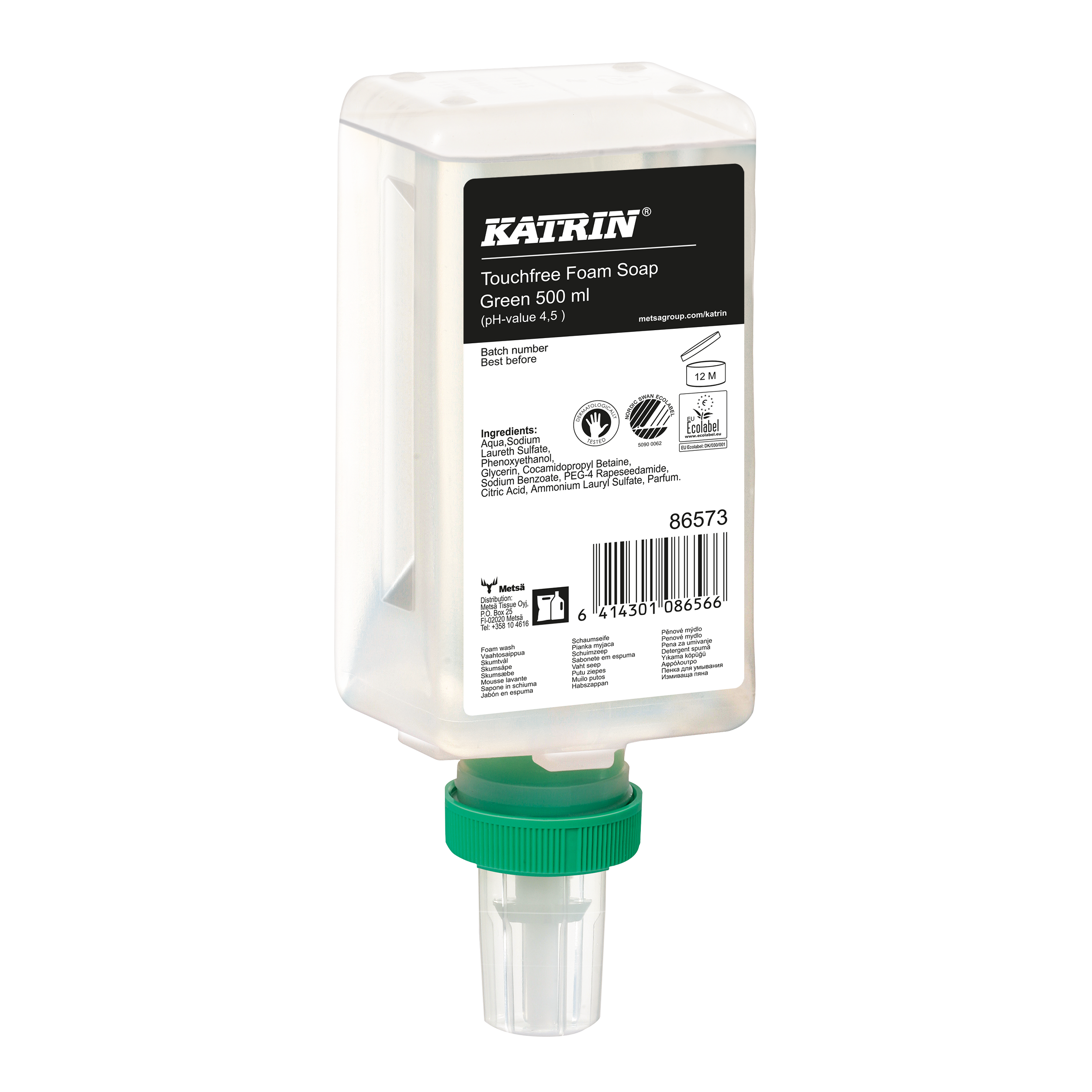 Skumtvål Katrin Green Touchfree för tvåldispenser 500 ML – bild 2