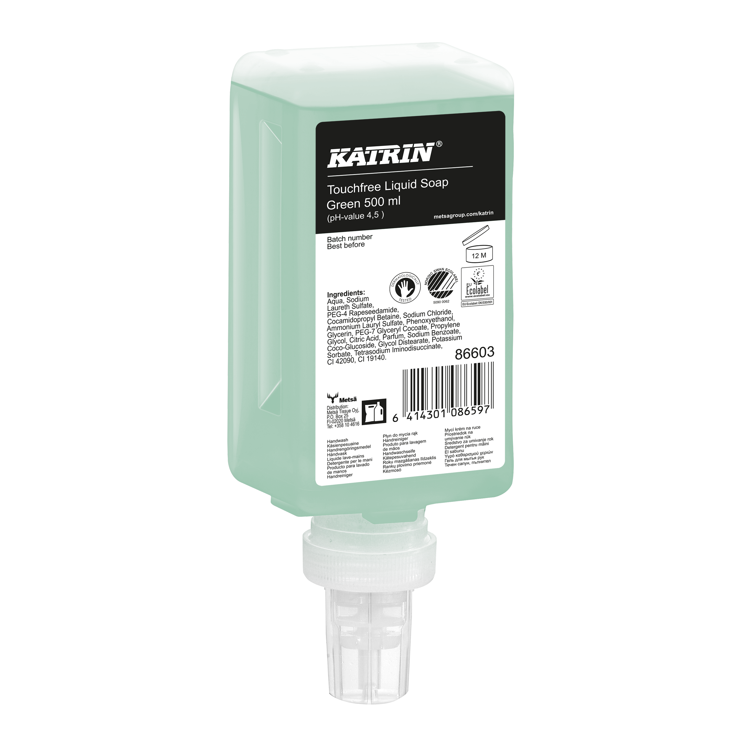 Handtvål Katrin Green Touchfree för tvåldispenser 500 ML – bild 2