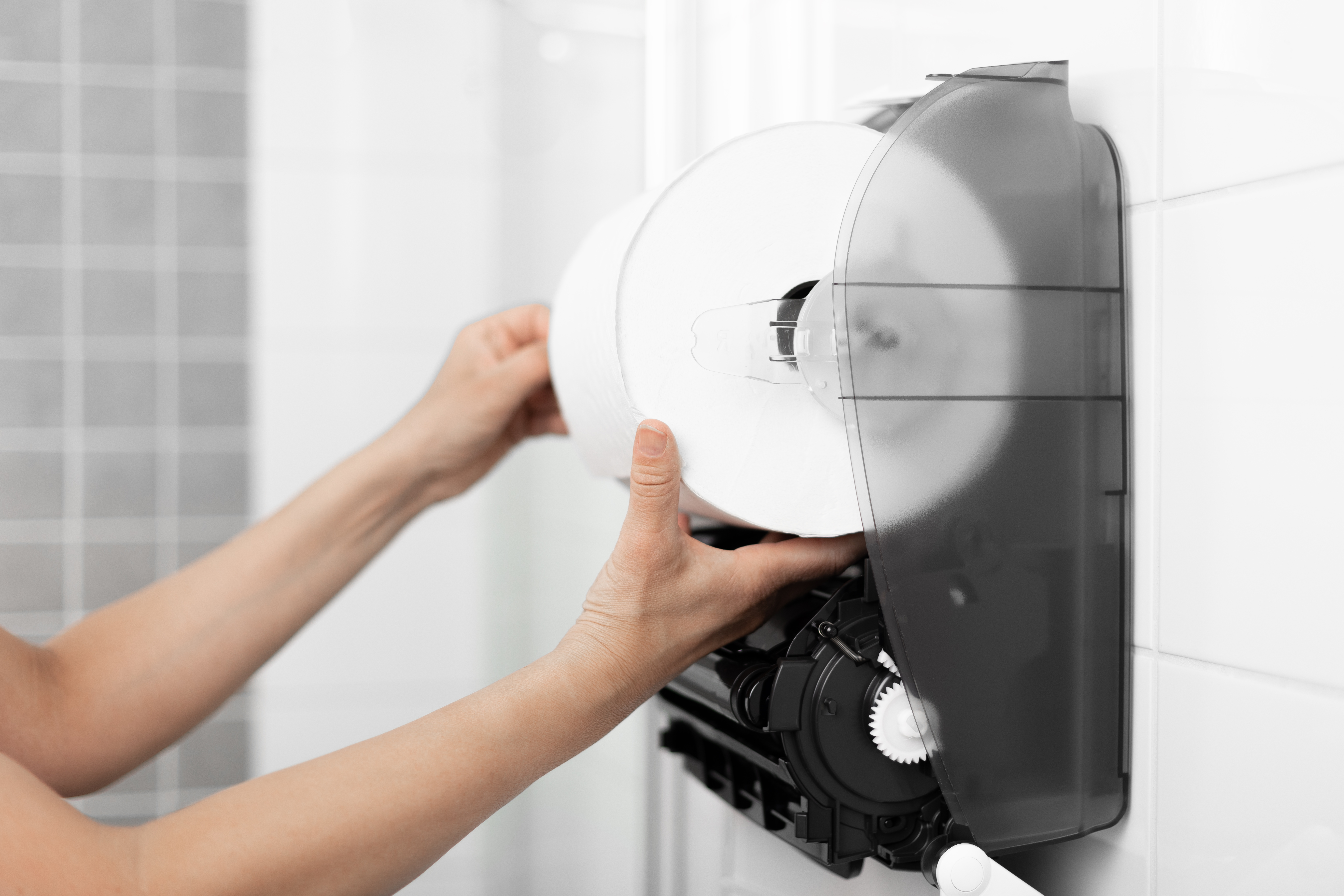 Dispenser Handduksrulle Katrin Plast – bild 8