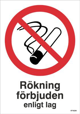 Förbudsskylt Unigraphics Rökning förbjuden