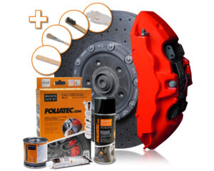 Bromsoksfärg Foliatec komplett paket racing rosso matt