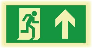 Utrymningsskylt Unigraphics Utrymningsväg rakt fram ISO