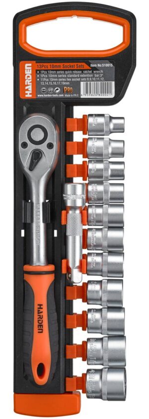 13 delars Hylsnyckelsats 1/4'' Harden