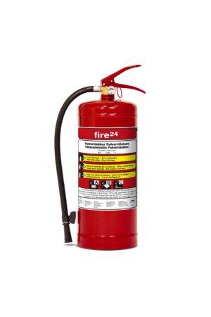 Pulversläckare Fire24 med väggfäste