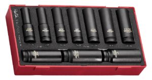 14 delars krafthylssats. Med 1/2" fyrkantsfäste Teng Tools TEA9214LAF