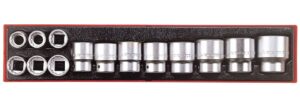 14 delars Hylssats. Med 3/4" fyrkantsfäste. Teng Tools TTX34AF
