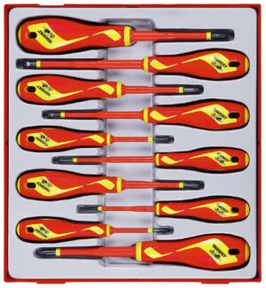 10 delars Skruvmejselsats för 1000 V Teng Tools TTDV910N