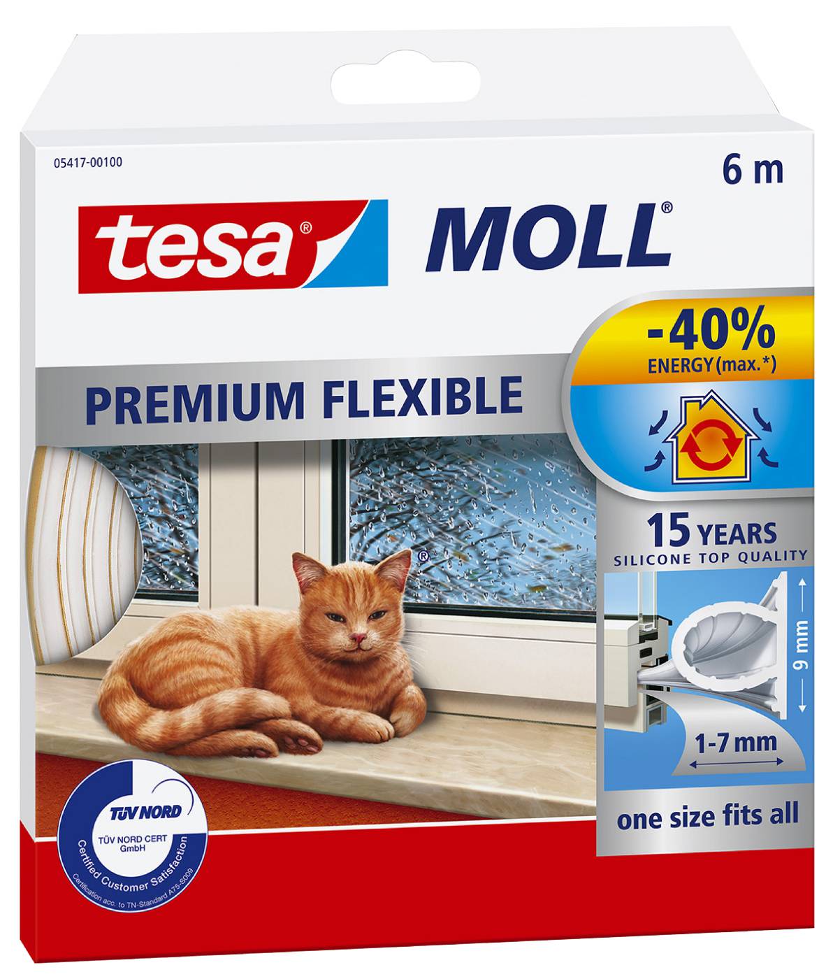 Silikontätningslist tesa 5417, 5450 – förpackning 6 st